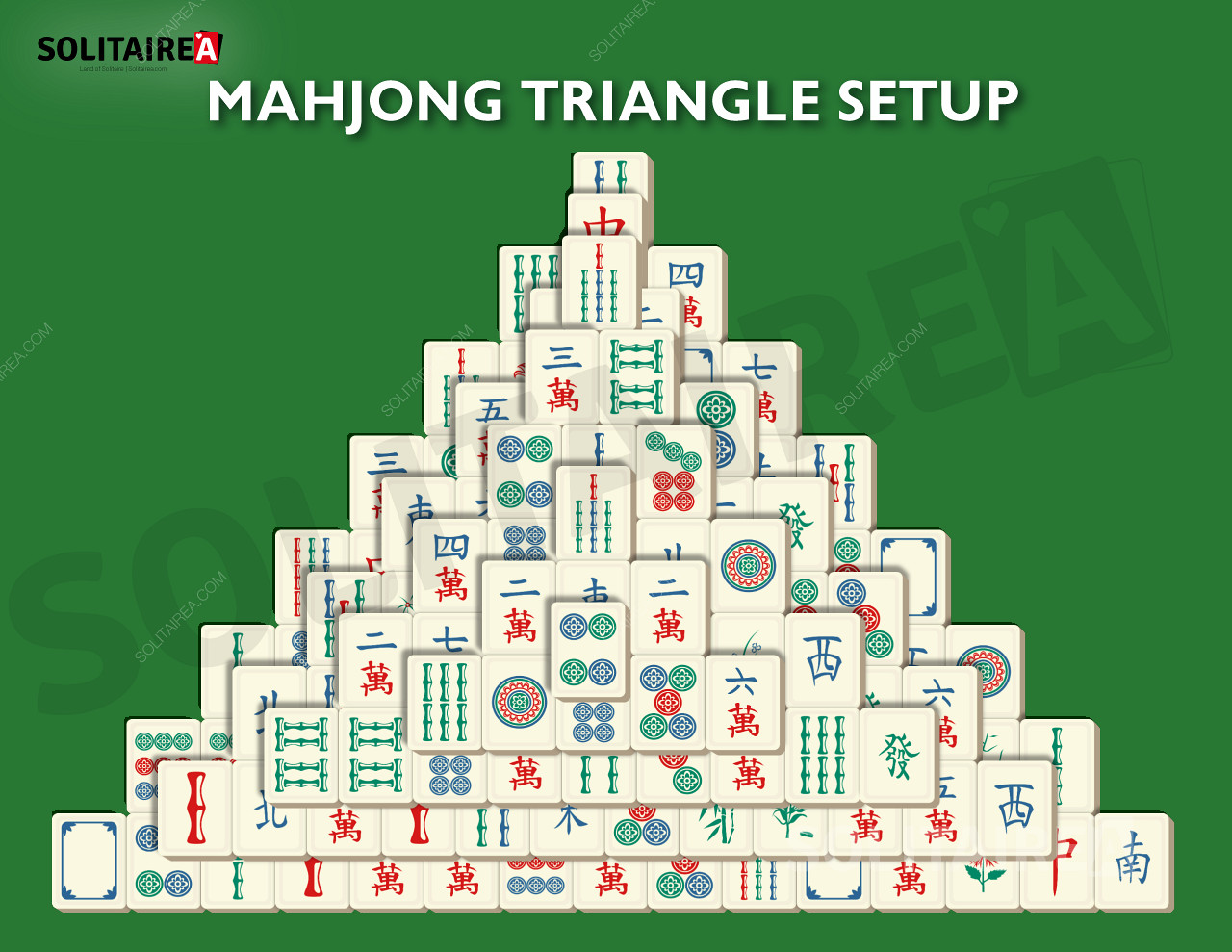 Mahjong Triangle - det trekantede oppsettet